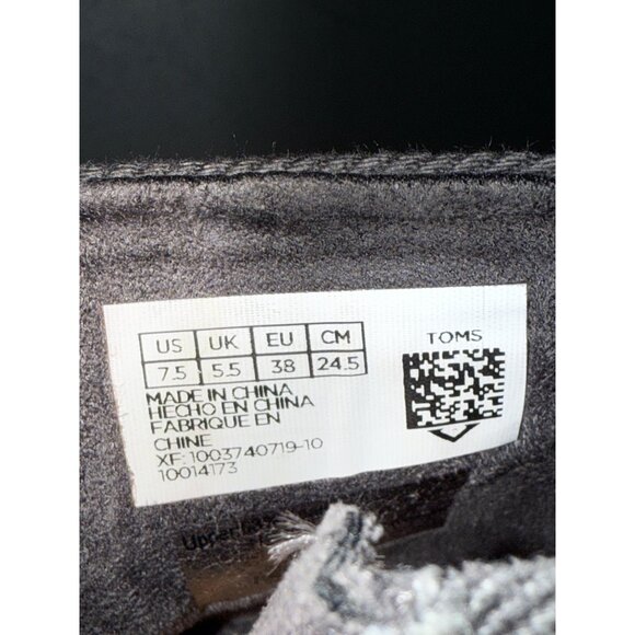 Tom’s Loren Suede Gray Ankle Heeled Boots Bootie Size 7.5 - Picture 9 of 14